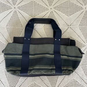 Vintage G.H. Bass Heritage Canvas Tool Tote – Custom Dyed Navy Olive